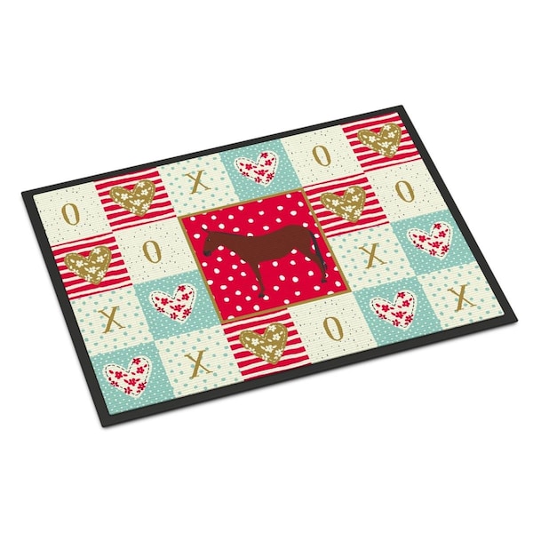 Carolines Treasures 24 x 36 in. Hinny Horse Donkey Love Indoor or Outdoor Mat CK5277JMAT - main